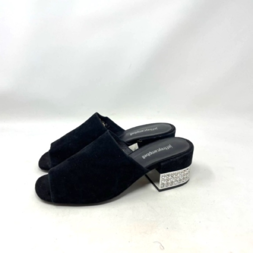 Jeffrey Campbell Black Mule with Rhinestone Heel